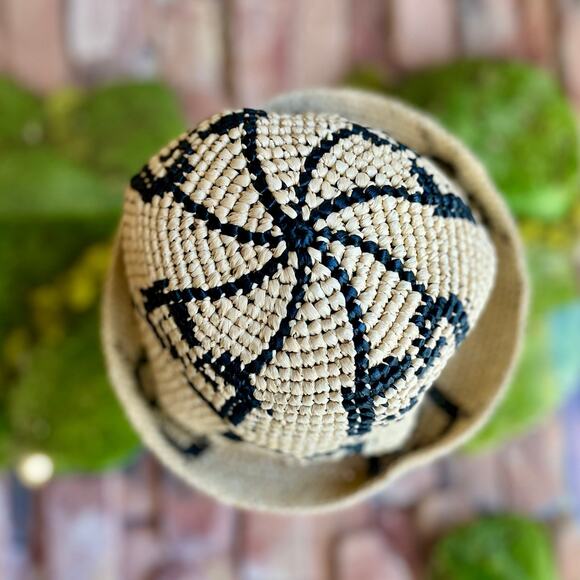 GUCCI Beige GG Monogram Raffia Bucket Hat SZ57(M) - Picture 4 of 9